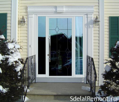 PVC entrance door to the house