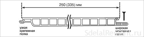 The trim panel in sectional: shelf mounting left, mounting - case