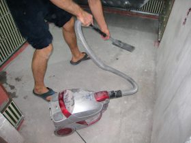 Installation of warm water floor