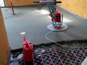 Composition screed floor heating water solution