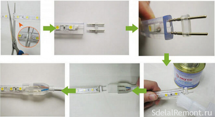 Wiring diagram LED strips on the 220 