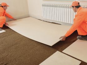 installation of dry floor