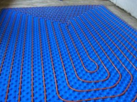 Laying of floor heating under the tiles