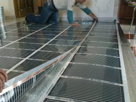 Installation of infrared floor under the laminate