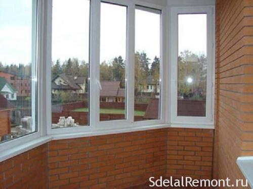 Installation of windows in the loggia 