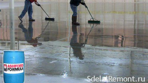 Repair of concrete floors