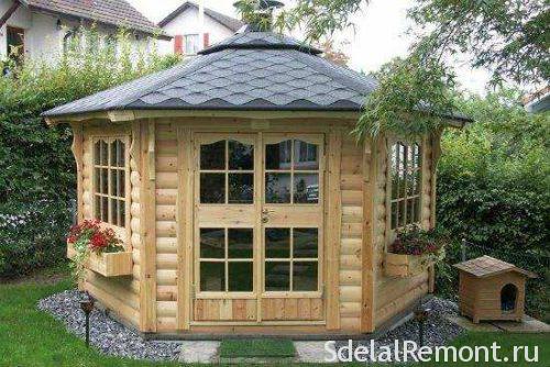 Glazed gazebo garden