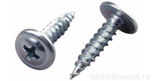 screw with dog washer with a drill