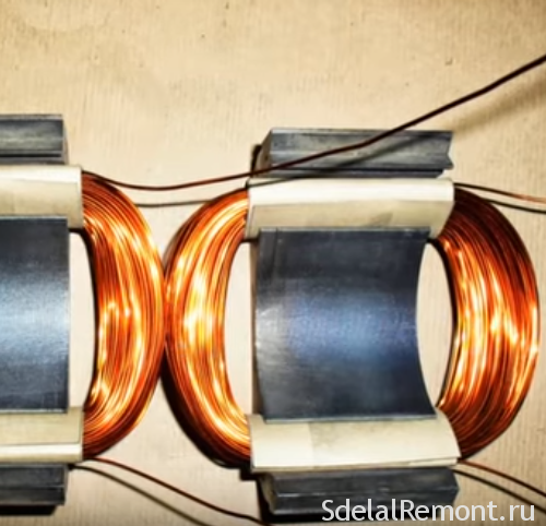 Two halves of a separable stator coils are wound