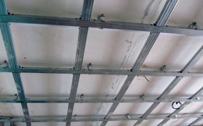 How to raise the ceiling frame for gypsum board technology