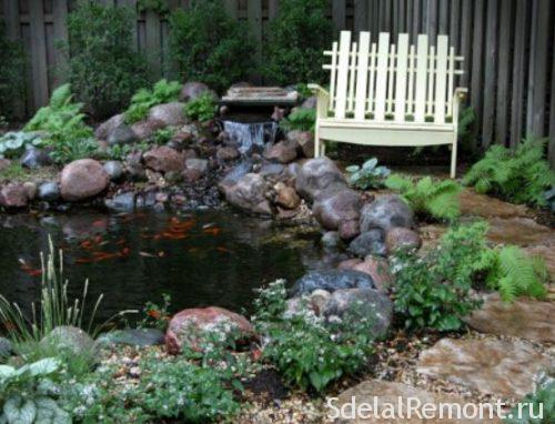small decorative pond on their own