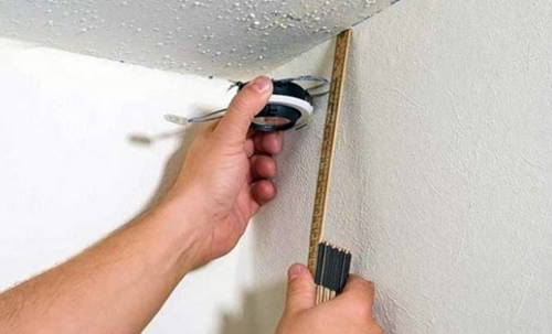 The measurements of the ceiling plasterboard