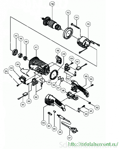 230 circuitry Hitachi grinder G23 SCY