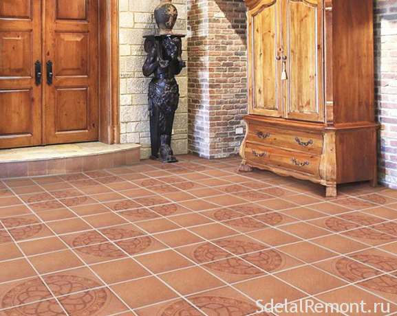 options for laying tiles on the floor:a photo