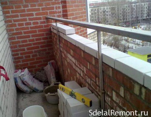 preparation for glazing balconies