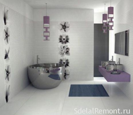 tiles for bathroom in style hi-tech