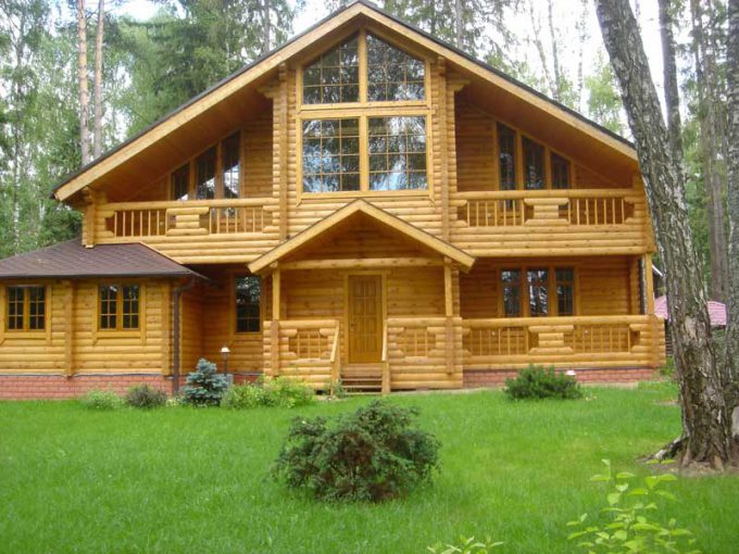 Wooden houses made of logs