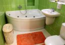 Design and layout of the bathroom interior room 3 m²