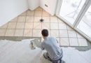 Training video for laying tiles on the floor