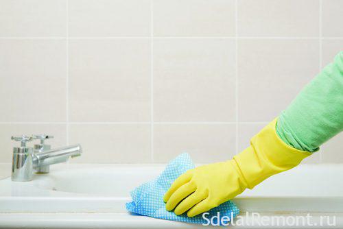 Чем очистить акриловую ванну от известкового налета