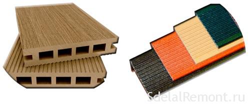 Decking made from composite materials