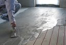 Performing self-leveling floor layer over the self-leveling floor