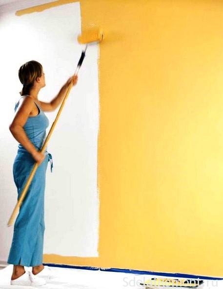 Как осуществляется покраска стен колером?