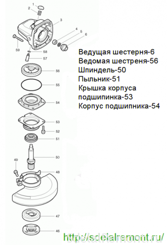 Замена подшипника болгарка макита